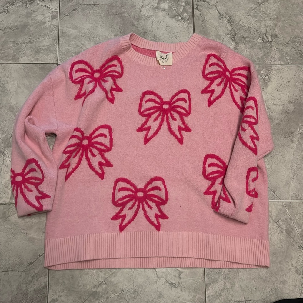 Pink Bow Sweater NEW